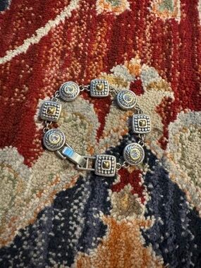 Brighton Bracelet Silver Tone Bejeweled Rare.